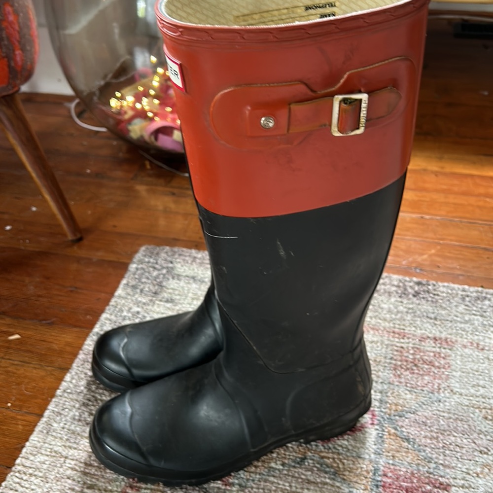 Hunter Color Block tall Rubber boots - Picture 2 of 4